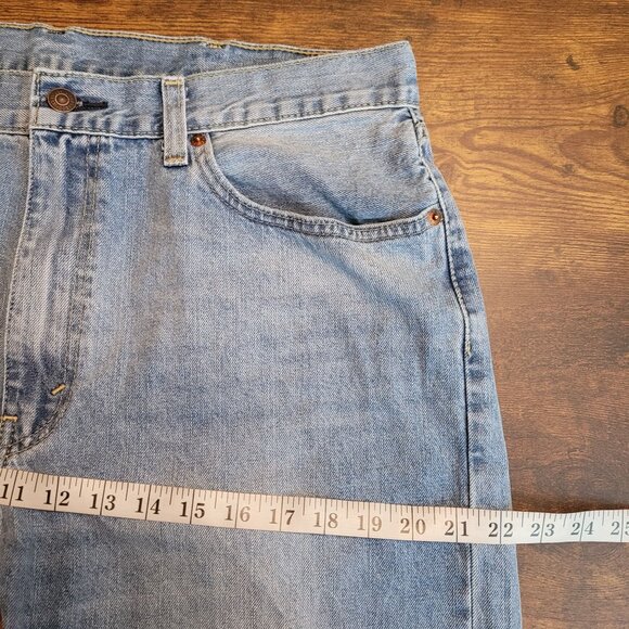 Levi's Jeans Mens 38x32 Measures 36x30 Straight Leg 505 Medium Light Wash - Picture 8 of 11